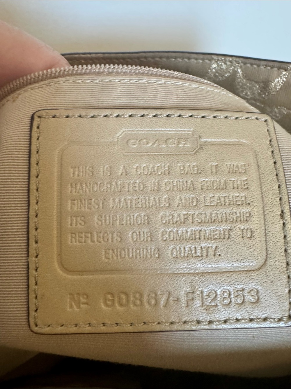 Coach Signature Gold Tote with Studded Straps
#60867-F12853 - Picture 6 of 16